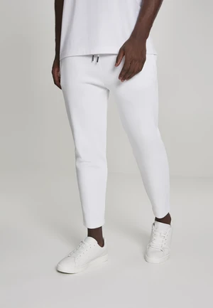 Cropped Heavy Pique Pants White