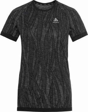 Odlo The Blackcomb Light Short Sleeve Base Layer Women's Black/Space Dye XS Camiseta de running de manga corta