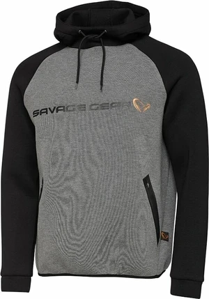 Savage Gear Sweat à capuche Tec-Foam Hoodie Dark Grey Melange 2XL