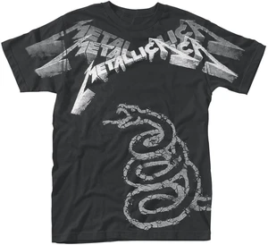 Metallica Camiseta de manga corta Black Album Faded All Over Black XL