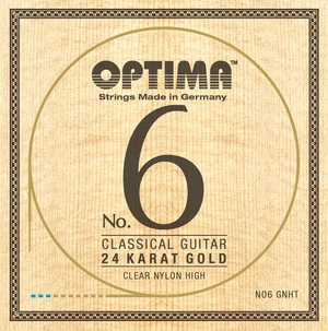 Optima NO6.GNHT No.6 24K Gold High Nylon Struny Nylonowe do Gitary Klasycznej