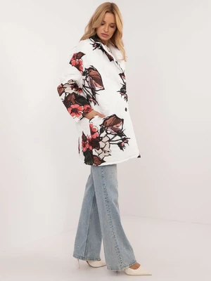 White jacket with floral pattern