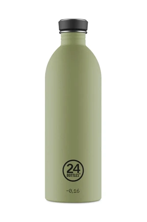 Fľaša 24bottles Urban Bottle 1000 ml Stone Sage zelená farba, Urban.1lt.StoneSage