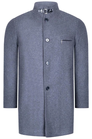 PLT8367 DEWBERRY MENS COAT-DARK FLAT GREY