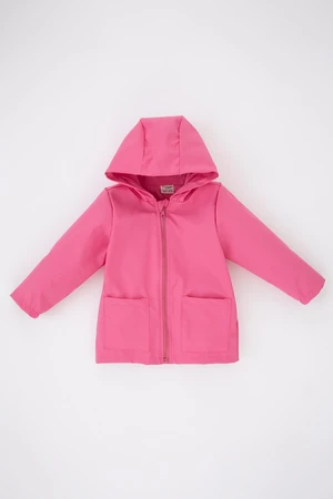 DEFACTO Baby Girl Water Repellent Combed Lined Hooded Coat