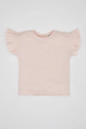 DEFACTO Baby Girl Crew Neck Striped Short Sleeve T-Shirt