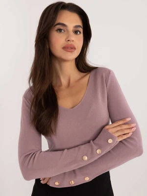 Purple classic long sleeve sweater