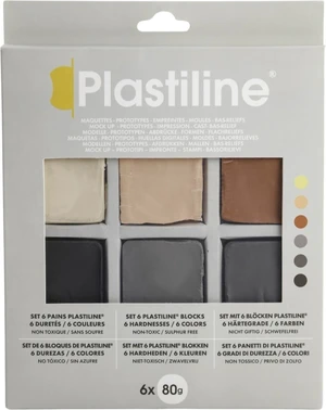 Plastiline Set Plasticine Sample Blocks Profesjonalna glina rzeźbiarska 6 x 80 g