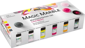 Kreul Magic Marble Un ensemble de couleurs pour marbrer Love Neon! 6 x 20 ml