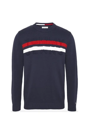 Tommy Jeans Sweater - TJM BLOCK STRIPE SWEATER blue