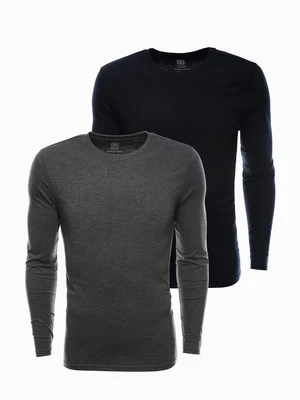 Ombre Clothing Men's plain longsleeve - mix 2