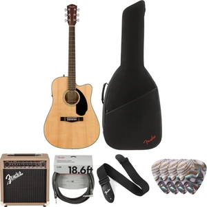 Fender CD-60SCE Dreadnought WN Deluxe SET Natural Elektroakustická gitara Dreadnought