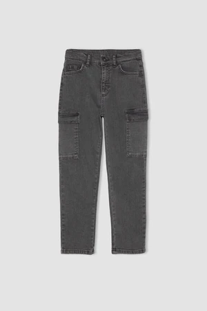 DEFACTO Boy Cargo Fit Straight Leg Jean Pants