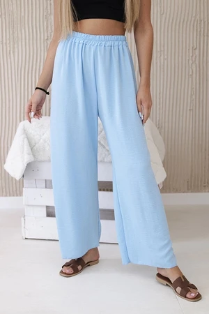 Blue wide trousers