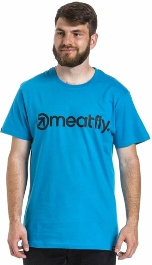 Meatfly Logo Ocean Blue M Camiseta