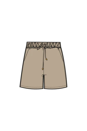 WOMEN'S SHORTS L-SH-4009 D.Beige