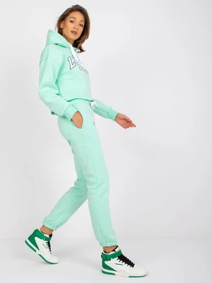 Set of mint sweatshirt Laraina with high waist