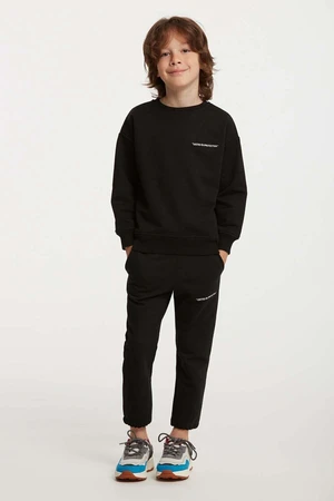 GRIMELANGE Majuro Boy Embroidered Black Tracksuit Se