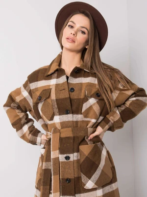 Margo brown checkered coat