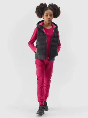 Girls' 4F Synthetic Down Down Vest - Black