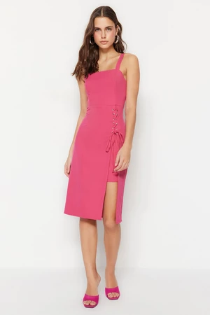 Trendyol Fuchsia Eyelet Detailed Woven Woven Dress