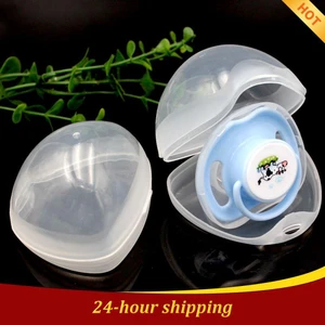 1~10PCS New Pacifier pp Box Baby Soothing Play Mouth Portable Dustproof Pacifier Storage Single Pack Transparent Infant Plastic