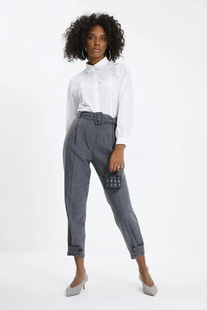 Trendyol Black Pants with Belt