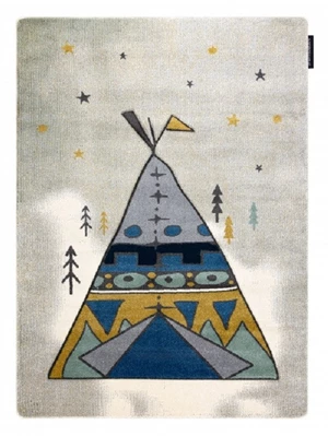 Dětský kusový koberec Petit Tipi grey-160x220