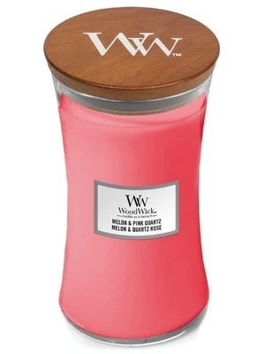 WoodWick Vonná svíčka váza Melon & Pink Quartz 609,5 g