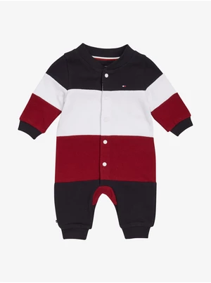 Červeno-modré detské pruhované body Tommy Hilfiger