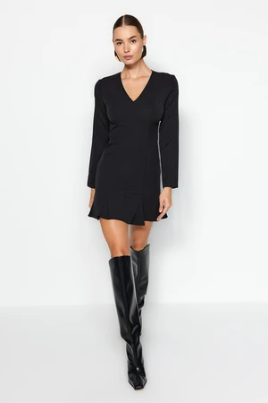 Trendyol Black V Neck Mini Skirt Godeli Woven Woven Dress