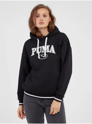 Black Womens Hoodie Puma Squad - Women