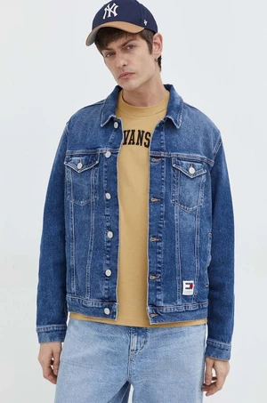 Rifľová bunda Tommy Jeans pánska,prechodná,DM0DM18242