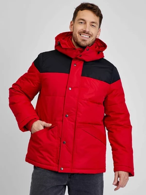 Red-black men's hooded winter jacket GAP