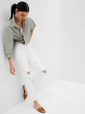 White women's jeans GAP straight high rise
