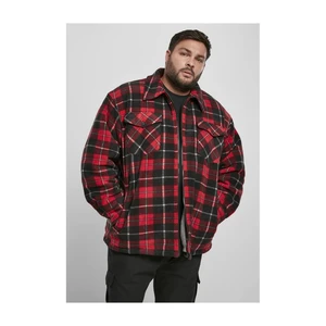 Teddy lined plaid jacket red/black