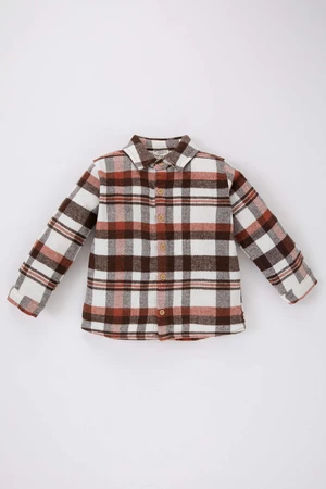 DEFACTO Regular Fit Flanel Plaid Long Sleeve Shirt