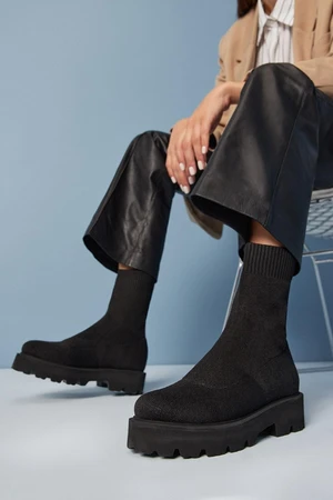 Hotiç Black Women's Flat Boots