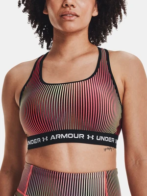 Under Armour Bra Crossback Mid Print-BLK - Women