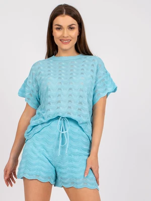 Blue summer short sleeve set