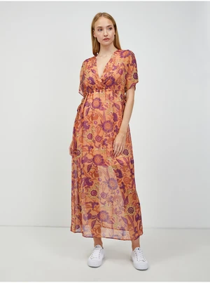 Orange Floral Maxi dress ORSAY - Women