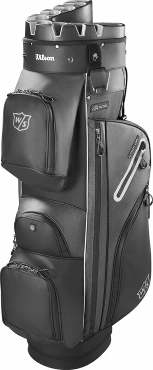 Wilson Staff I Lock Dry Cart Bag Black/Silver Sac de chariot de golf