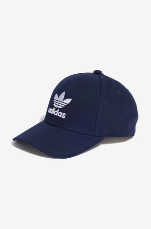 Bavlněná baseballová čepice adidas Originals tmavomodrá barva, IB9967-navy