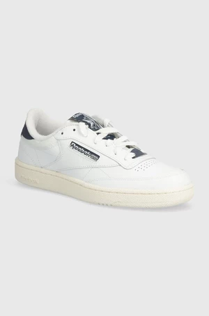 Kožené sneakers boty Reebok Classic Club C 85 bílá barva, 100074163