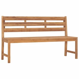 Solid Teak Wood Garden Bench 59.1''