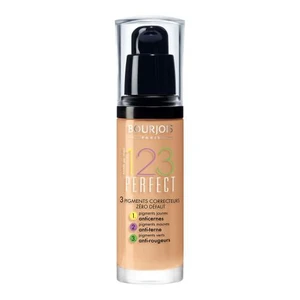 BOURJOIS Paris 123 Perfect 30 ml make-up 55 Dark Beige na veľmi suchú pleť; na unavenú pleť; na dehydratovanu pleť; na rozjasnenie pleti