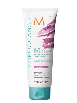 Tónujúca maska na vlasy Moroccanoil Color Depositing - Hibiscus, 200 ml (CDHI200CZ) + darček zadarmo