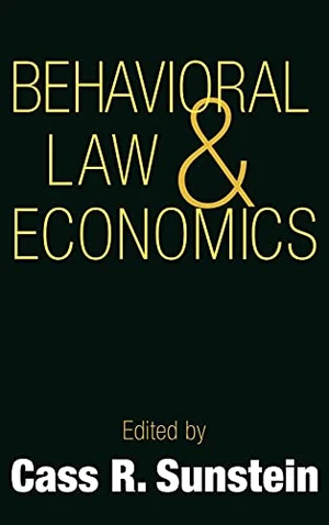 Behavioral Law and Economics