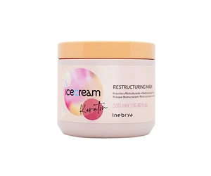 Reštrukturalizačná maska na poškodené vlasy Inebrya Ice Cream Keratin Restructuring Mask - 500 ml (771026311) + darček zadarmo