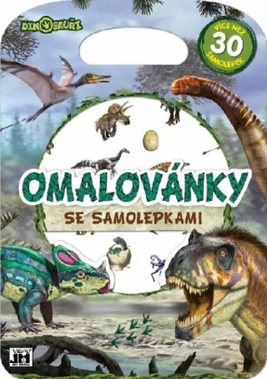 Omalovánky se samolepkami - Dinosauři